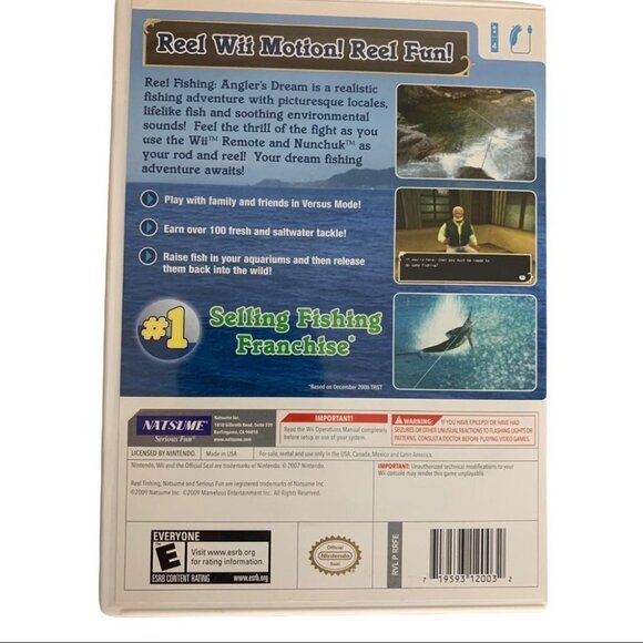 Reel Fishing:Angler's Dream (Nintendo Wii, 2009) With Instruction Booklet TESTED - Picture 2 of 4